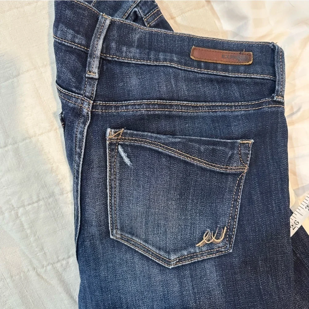 Express Dark Wash Distressed Legging